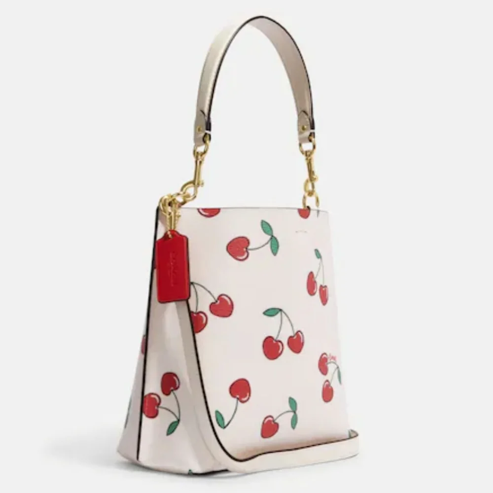 NWT Coach Mollie Bucket 22 Satchel w cherries - Picture 3 of 5